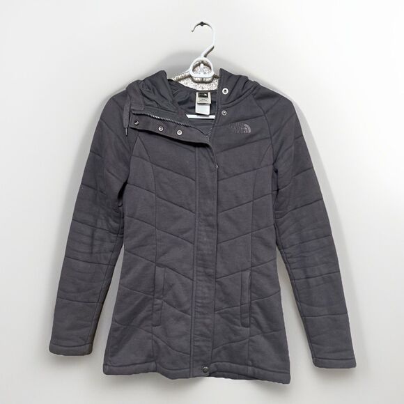 The North Face womens size XS hooded full zip puffer jacket polyester - Picture 1 of 9